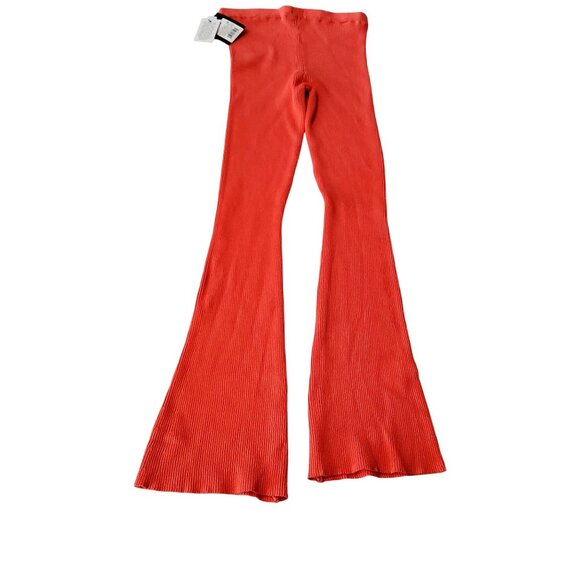 Art Class Womens Ribbed Flare Pants M Polyester Rayon Red• Lay flat to dry - Picture 1 of 10